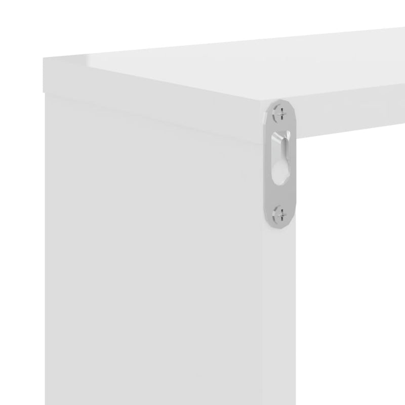 vidaXL 2 db magasfényű fehér szerelt fa fali polc 50 x 15 x 50 cm