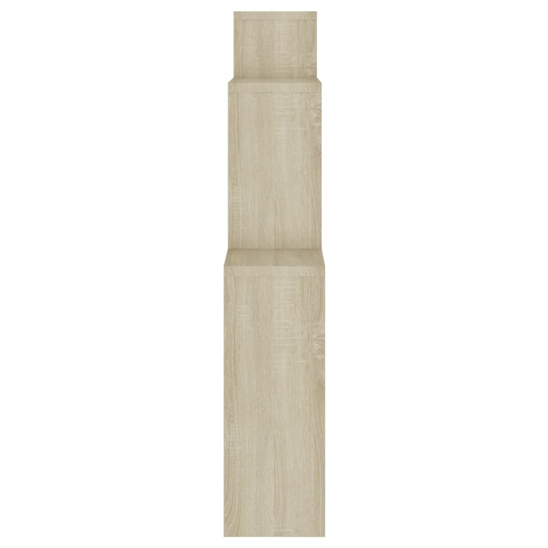 vidaXL sonoma tölgy színű szerelt fa szögletes fali polc 80x15x78,5 cm