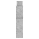 vidaXL betonszürke szerelt fa szögletes fali polc 80 x 15 x 78,5 cm