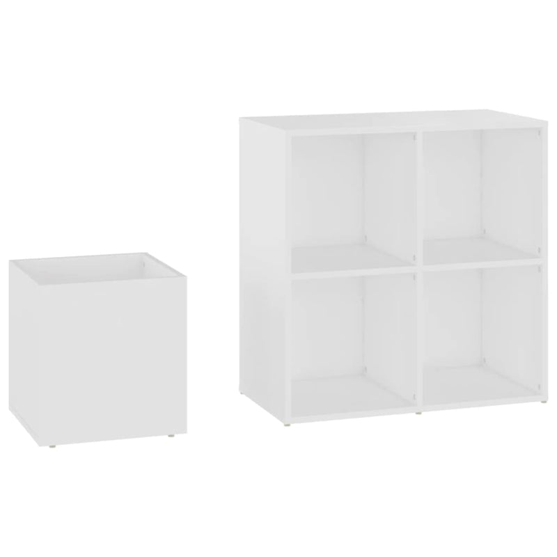 vidaXL fehér szerelt fa előszobai cipősszekrény 105 x 35,5 x 70 cm