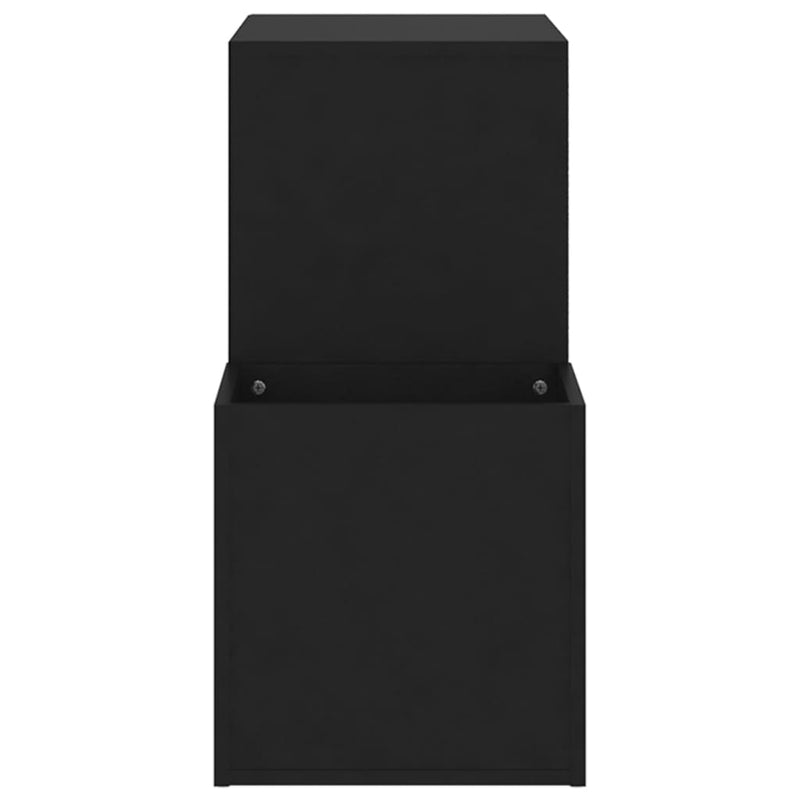 vidaXL fekete szerelt fa előszobai cipősszekrény 105 x 35,5 x 70 cm