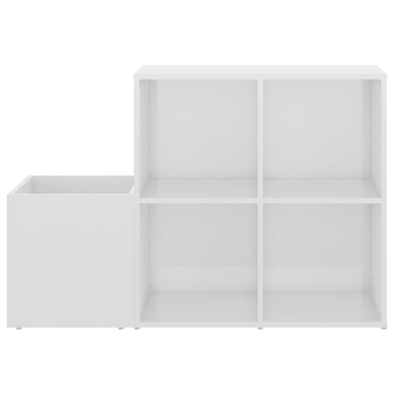 vidaXL magasfényű fehér előszobai cipősszekrény 105 x 35,5 x 70 cm