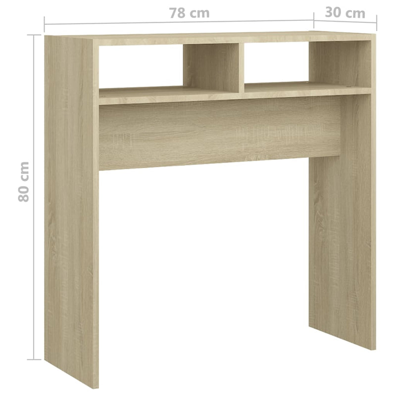 vidaXL sonoma tölgy színű szerelt fa tálalóasztal 78 x 30 x 80 cm