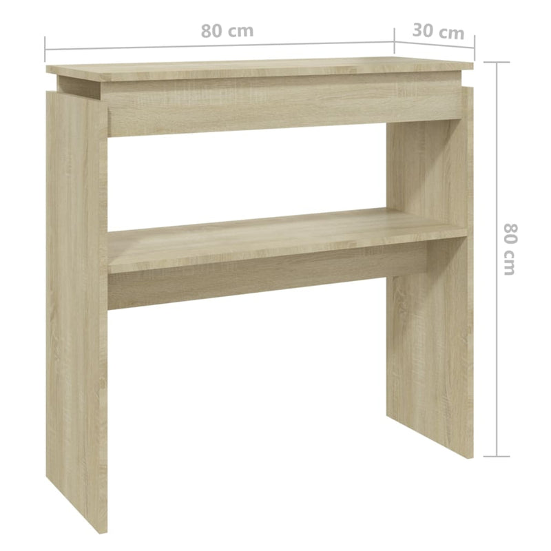 vidaXL sonoma tölgy színű szerelt fa tálalóasztal 80 x 30 x 80 cm