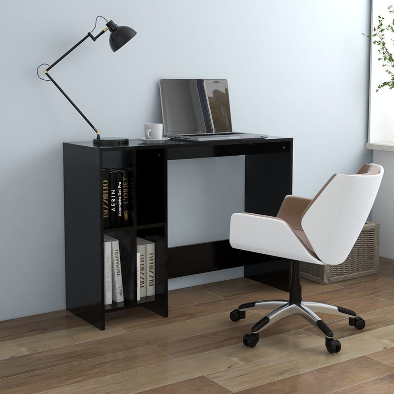 vidaXL fekete szerelt fa laptopasztal 102,5 x 35 x 75 cm