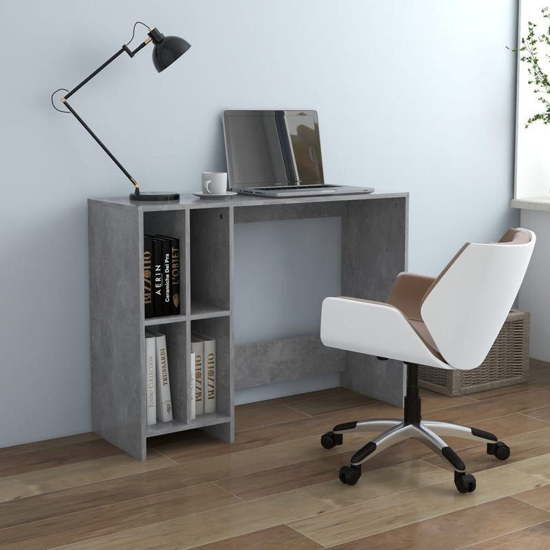 vidaXL betonszürke szerelt fa laptopasztal 102,5 x 35 x 75 cm