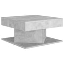vidaXL betonszürke szerelt fa dohányzóasztal 57 x 57 x 30 cm