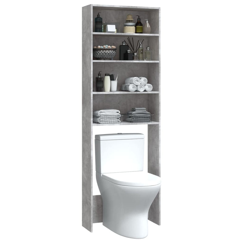 vidaXL betonszürke mosógépszekrény 64 x 24 x 190 cm