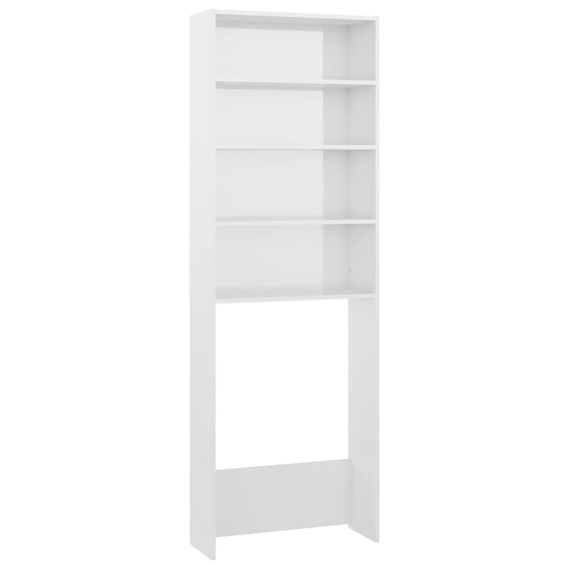 vidaXL magasfényű fehér mosógépszekrény 64 x 24 x 190 cm
