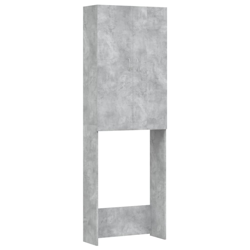 vidaXL betonszürke mosógépszekrény 64 x 25,5 x 190 cm