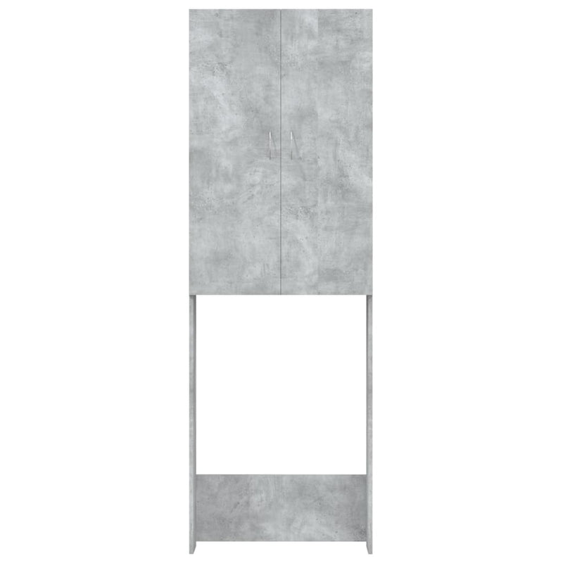 vidaXL betonszürke mosógépszekrény 64 x 25,5 x 190 cm