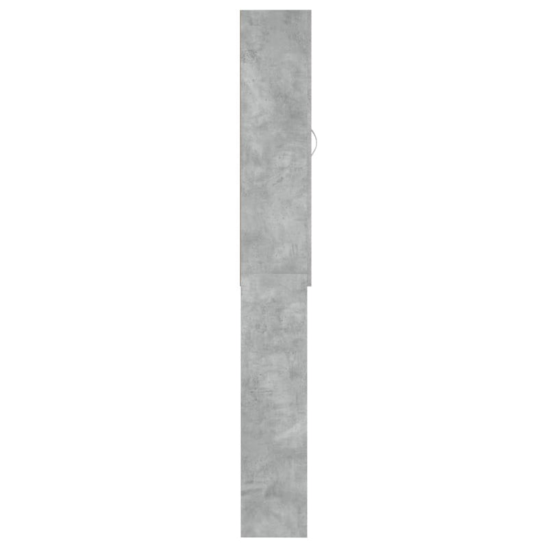 vidaXL betonszürke mosógépszekrény 64 x 25,5 x 190 cm