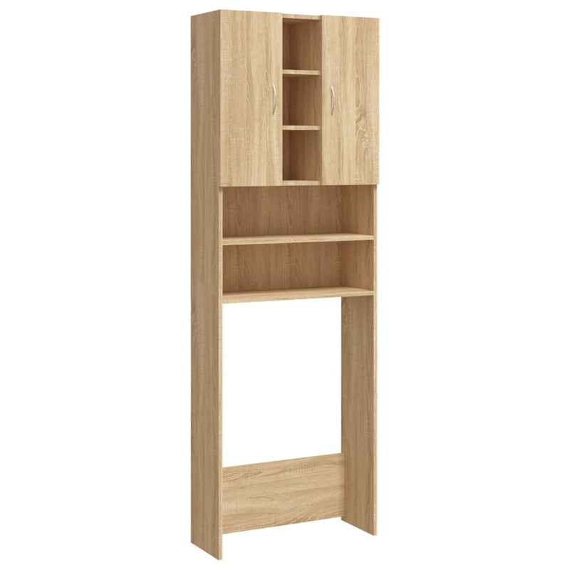 vidaXL sonoma tölgy színű mosógépszekrény 64 x 25,5 x 190 cm