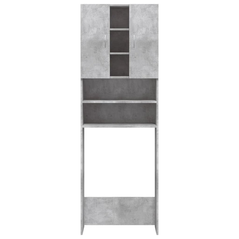 vidaXL betonszürke mosógépszekrény 64 x 25,5 x 190 cm