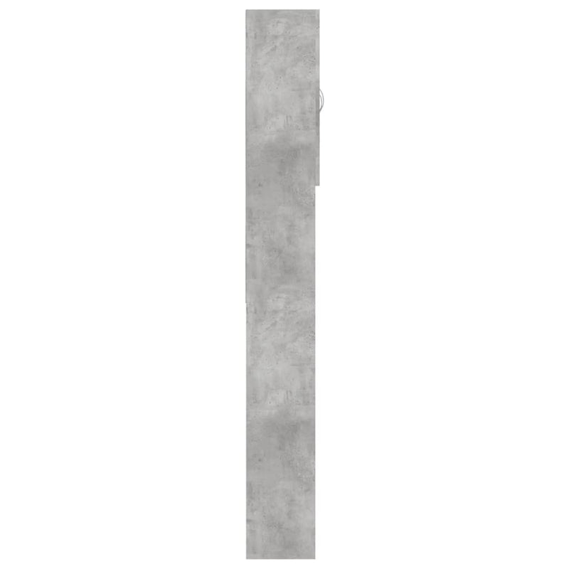 vidaXL betonszürke mosógépszekrény 64 x 25,5 x 190 cm