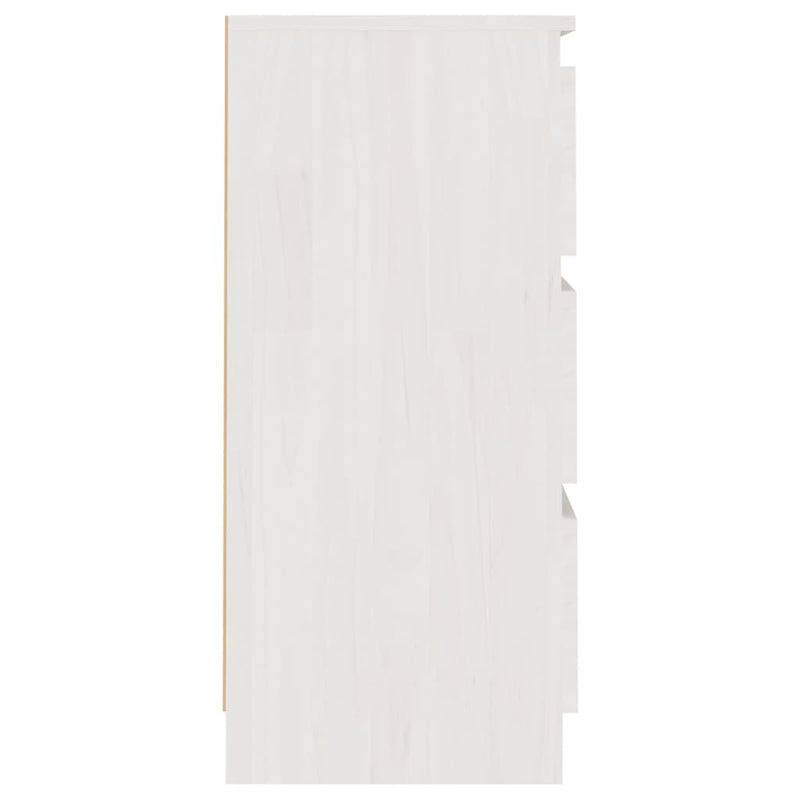 vidaXL 2 db fehér tömör fenyőfa éjjeliszekrény 40 x 29,5 x 64 cm