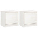 vidaXL 2 darab fehér tömör fenyőfa éjjeliszekrény 40 x 30,5 x 40 cm