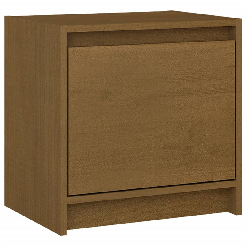 vidaXL 2 db mézbarna tömör fenyőfa éjjeliszekrény 40 x 30,5 x 40 cm