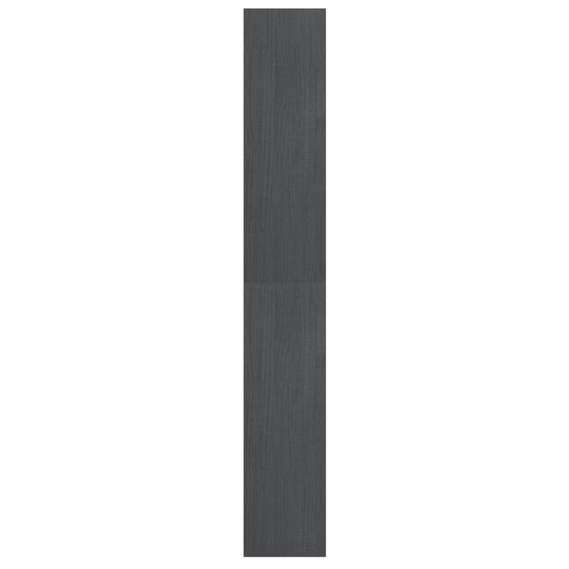 vidaXL szürke tömör fenyőfa könyvszekrény/térelválasztó 40x30x199 cm