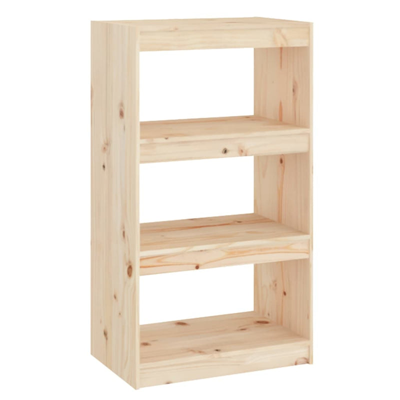 vidaXL tömör fenyőfa könyvszekrény/térelválasztó 60 x 30 x 103,5 cm