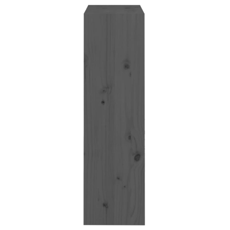 vidaXL szürke tömör fenyőfa könyvszekrény/térelválasztó 60x30x103,5 cm