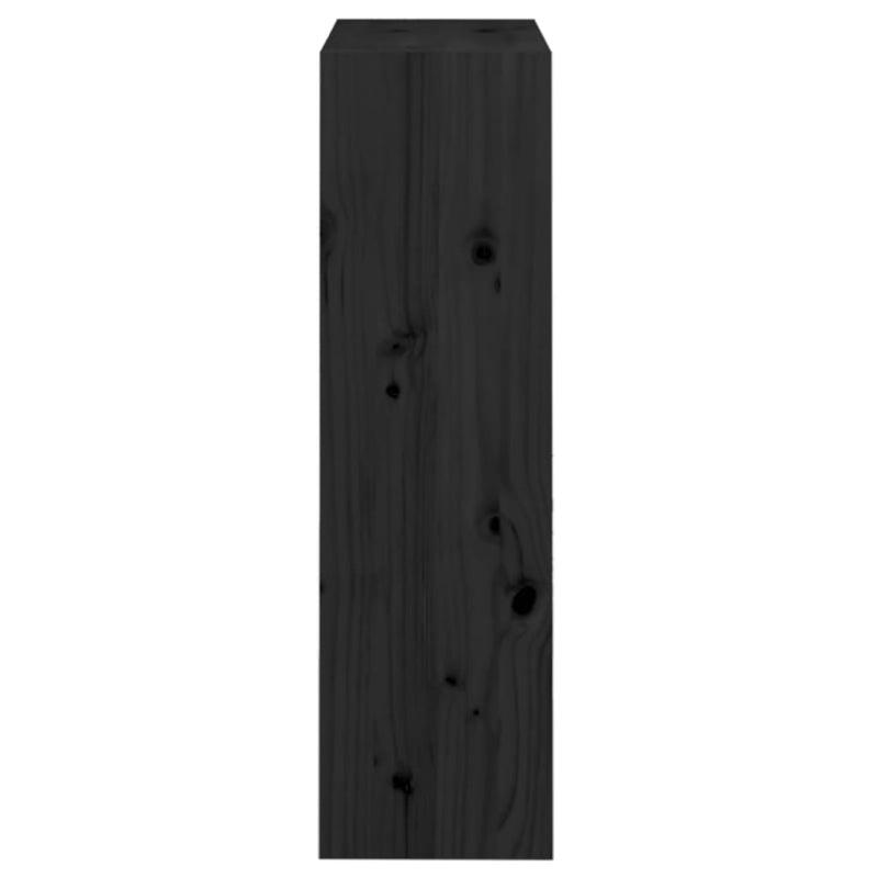 vidaXL fekete tömör fenyőfa könyvszekrény/térelválasztó 60x30x103,5 cm