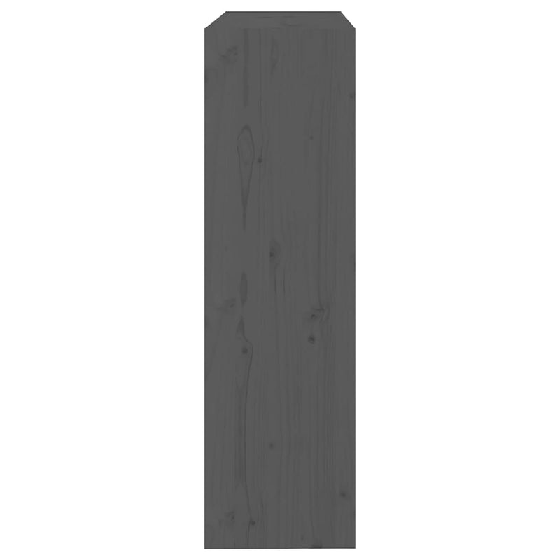 vidaXL szürke tömör fenyőfa könyvszekrény/térelválasztó 80x30x103,5 cm