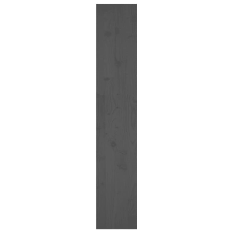 vidaXL szürke tömör fenyőfa könyvszekrény/térelválasztó 80x30x167,4 cm