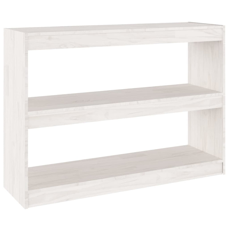 vidaXL fehér fenyőfa könyvszekrény térelválasztó 100 x 30 x 71,5 cm