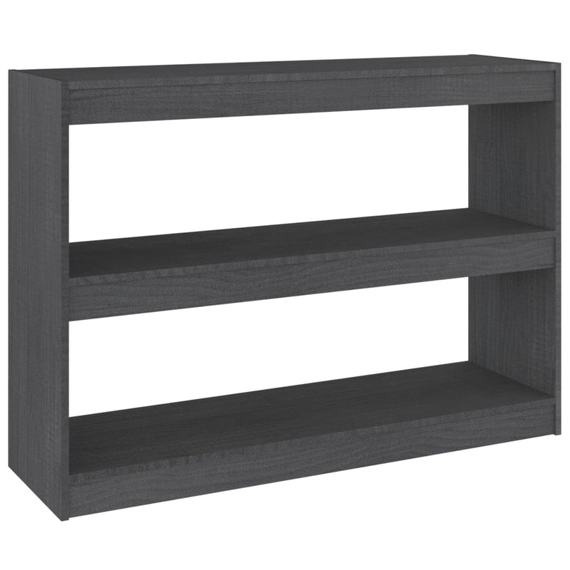 vidaXL szürke fenyőfa könyvszekrény térelválasztó 100 x 30 x 71,5 cm