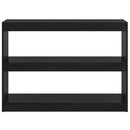 vidaXL fekete fenyőfa könyvszekrény térelválasztó 100 x 30 x 71,5 cm