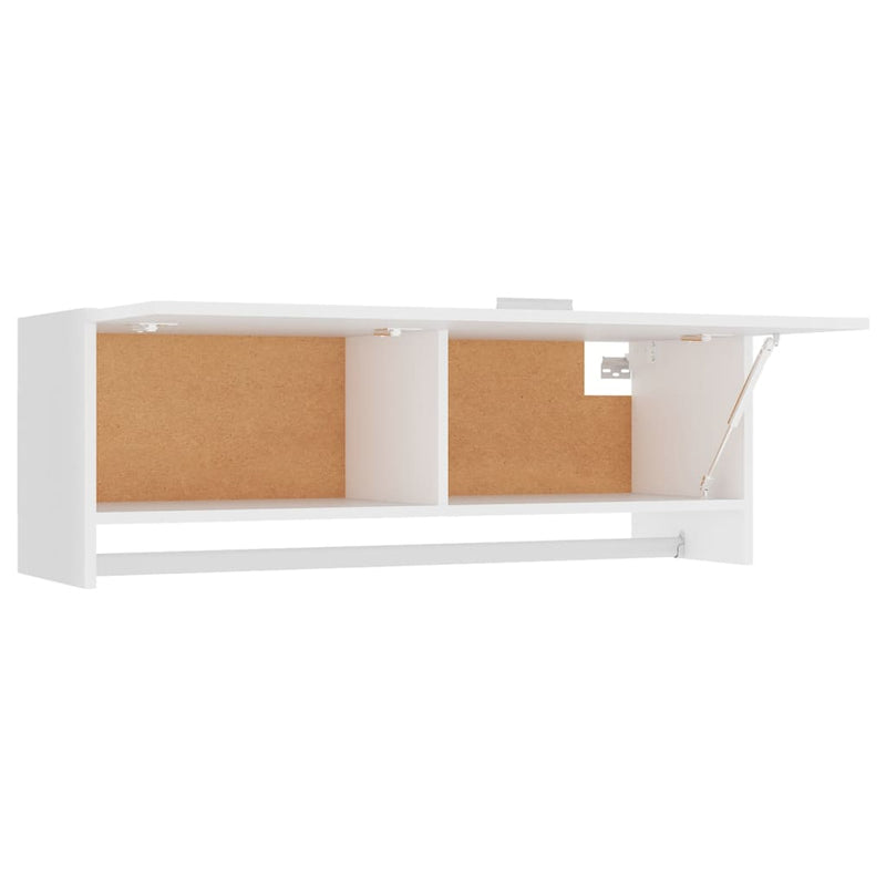 vidaXL fehér szerelt fa ruhásszekrény 100 x 32,5 x 35 cm