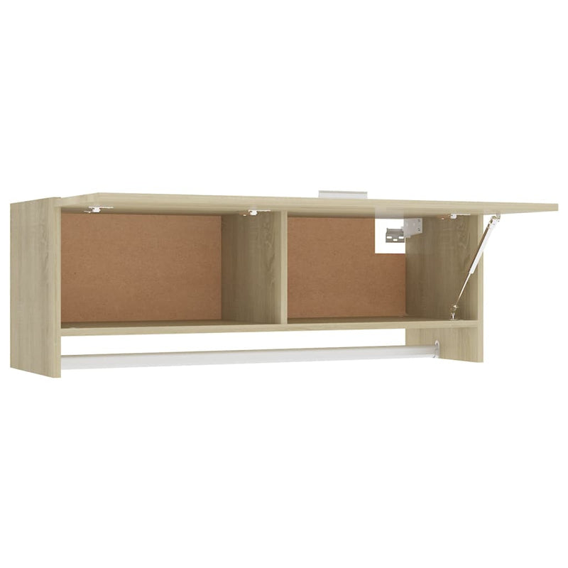 vidaXL sonoma tölgy színű szerelt fa ruhásszekrény 100 x 32,5 x 35 cm