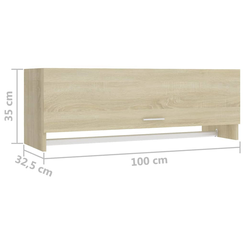 vidaXL sonoma tölgy színű szerelt fa ruhásszekrény 100 x 32,5 x 35 cm