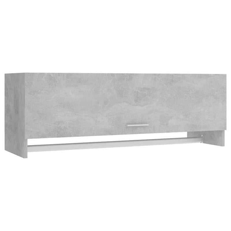 vidaXL betonszürke szerelt fa ruhásszekrény 100 x 32,5 x 35 cm