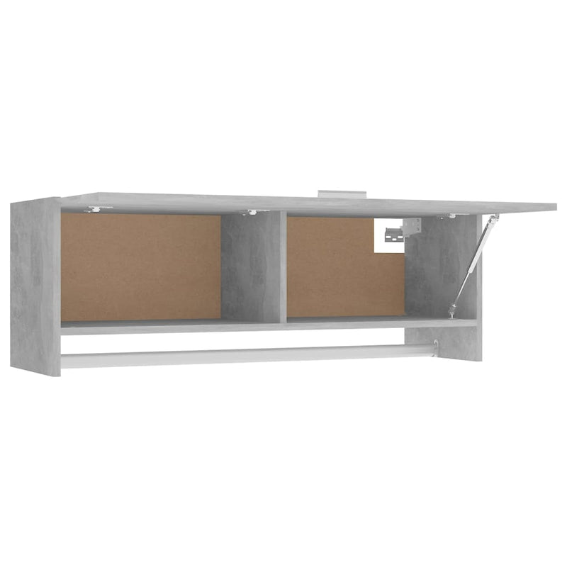 vidaXL betonszürke szerelt fa ruhásszekrény 100 x 32,5 x 35 cm