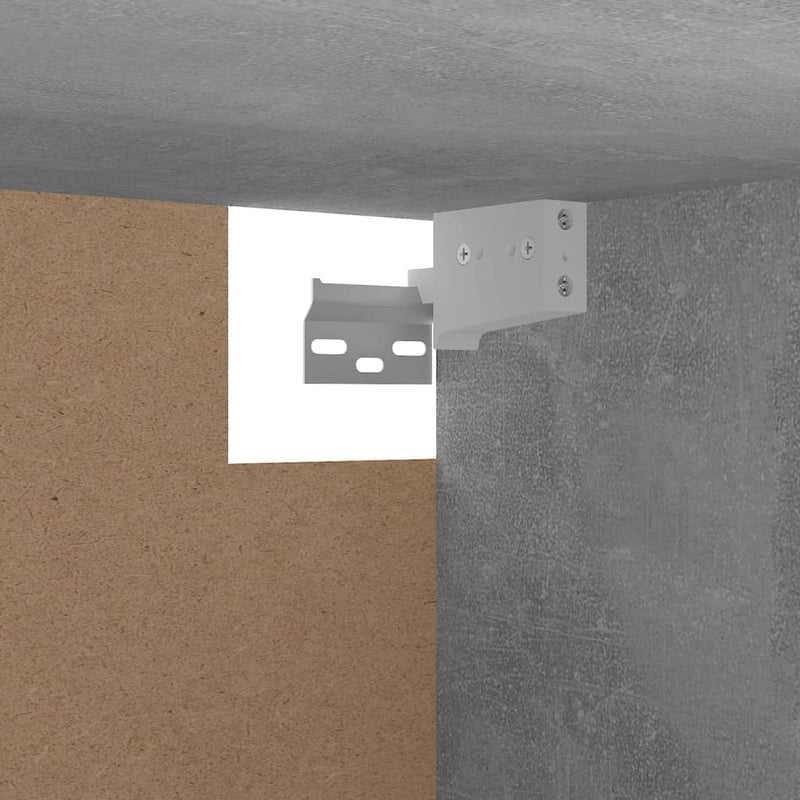 vidaXL betonszürke szerelt fa ruhásszekrény 100 x 32,5 x 35 cm