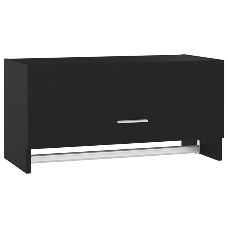 vidaXL fekete szerelt fa ruhásszekrény 70 x 32,5 x 35 cm