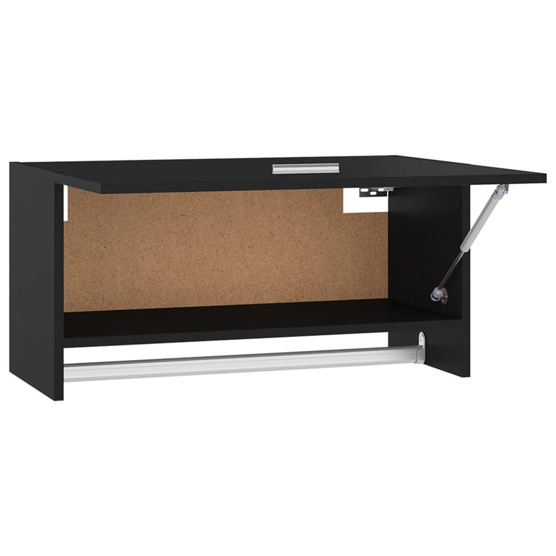 vidaXL fekete szerelt fa ruhásszekrény 70 x 32,5 x 35 cm