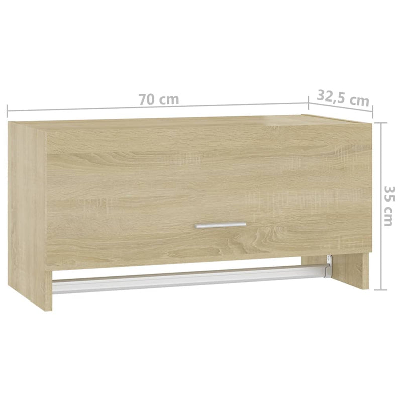 vidaXL sonoma tölgy színű szerelt fa ruhásszekrény 70 x 32,5 x 35 cm