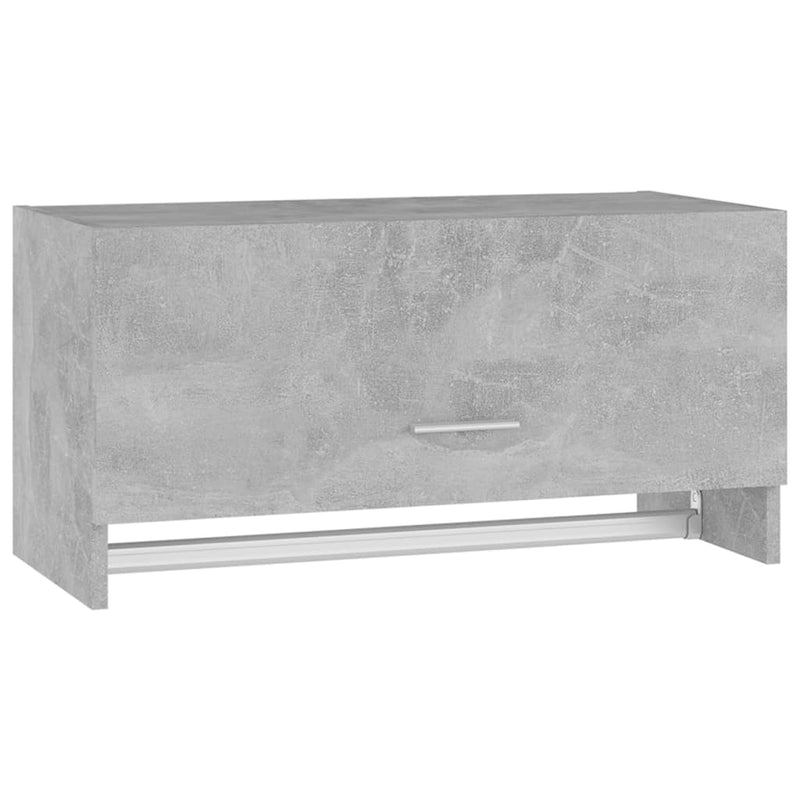 vidaXL betonszürke szerelt fa ruhásszekrény 70 x 32,5 x 35 cm