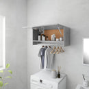 vidaXL betonszürke szerelt fa ruhásszekrény 70 x 32,5 x 35 cm