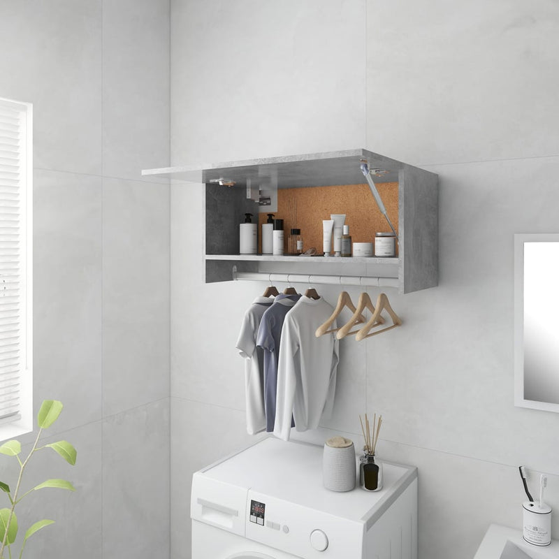 vidaXL betonszürke szerelt fa ruhásszekrény 70 x 32,5 x 35 cm