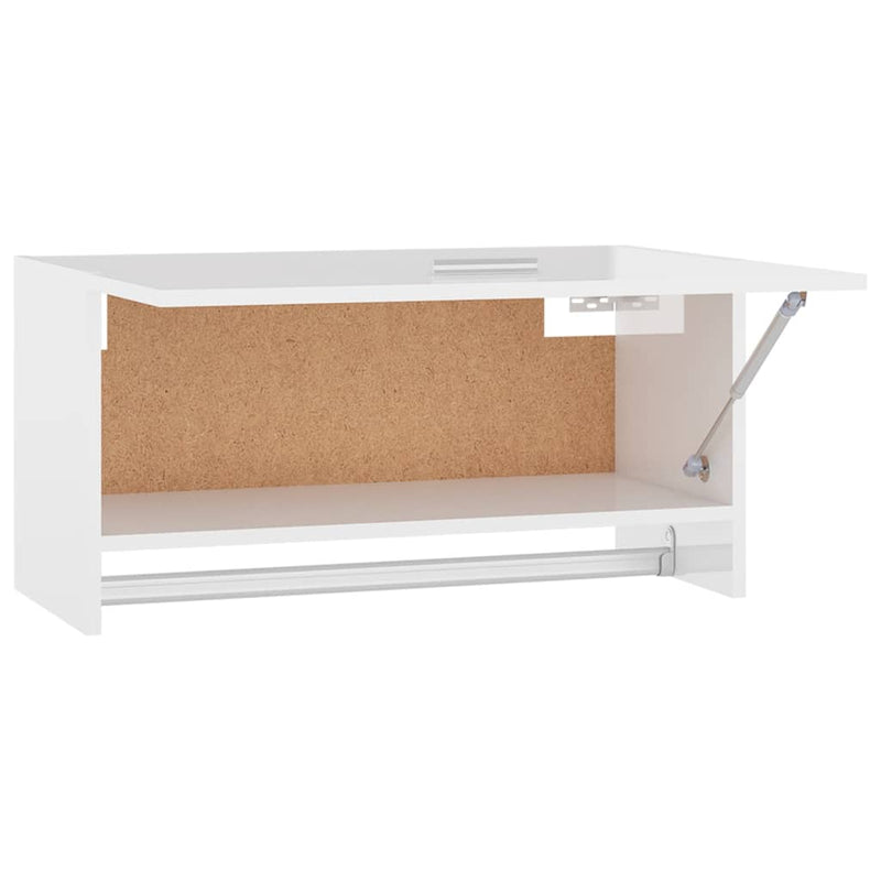 vidaXL magasfényű fehér szerelt fa ruhásszekrény 70 x 32,5 x 35 cm