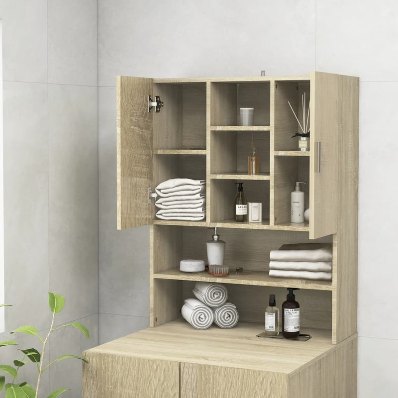 vidaXL sonoma tölgy színű mosógépszekrény 70,5 x 25,5 x 90 cm