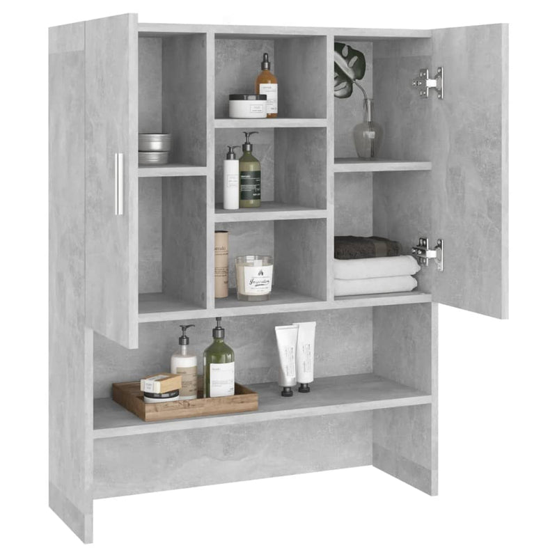 vidaXL betonszürke mosógépszekrény 70,5 x 25,5 x 90 cm