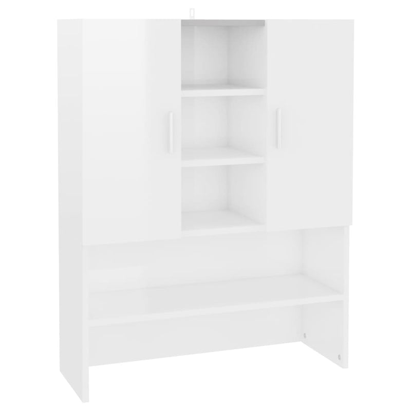 vidaXL magasfényű fehér mosógépszekrény 70,5 x 25,5 x 90 cm