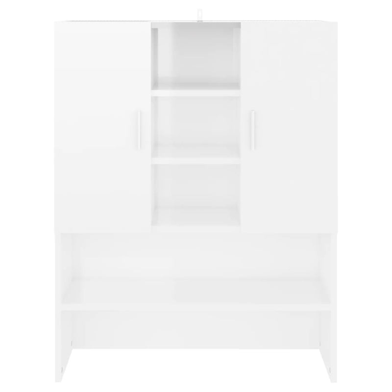 vidaXL magasfényű fehér mosógépszekrény 70,5 x 25,5 x 90 cm