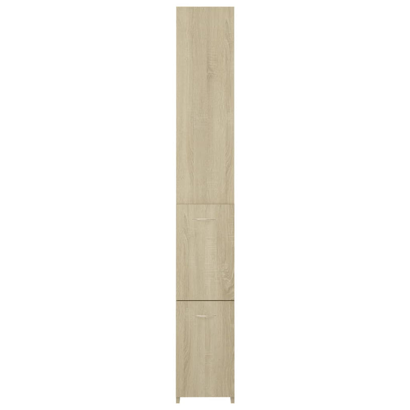 vidaXL sonoma tölgy színű szerelt fa fürdőszobaszekrény 25x26,5x170 cm