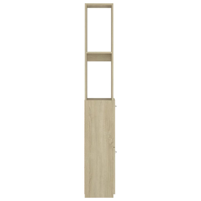 vidaXL sonoma tölgy színű szerelt fa fürdőszobaszekrény 25x26,5x170 cm